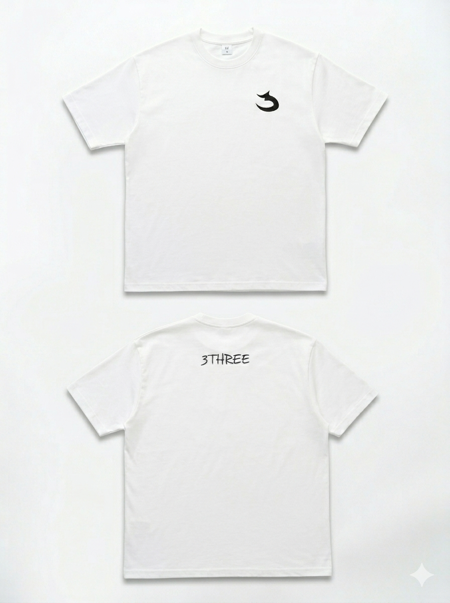 T-Shirt Blanc 3THREE
